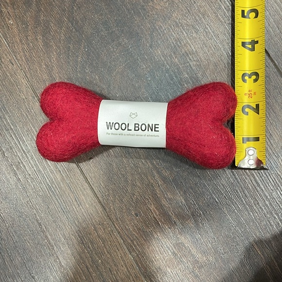 NWT Wool Bone Red Dog Toy Modernbeast Lot of 2 - Small Red **Benefits Animals** - Picture 4 of 4